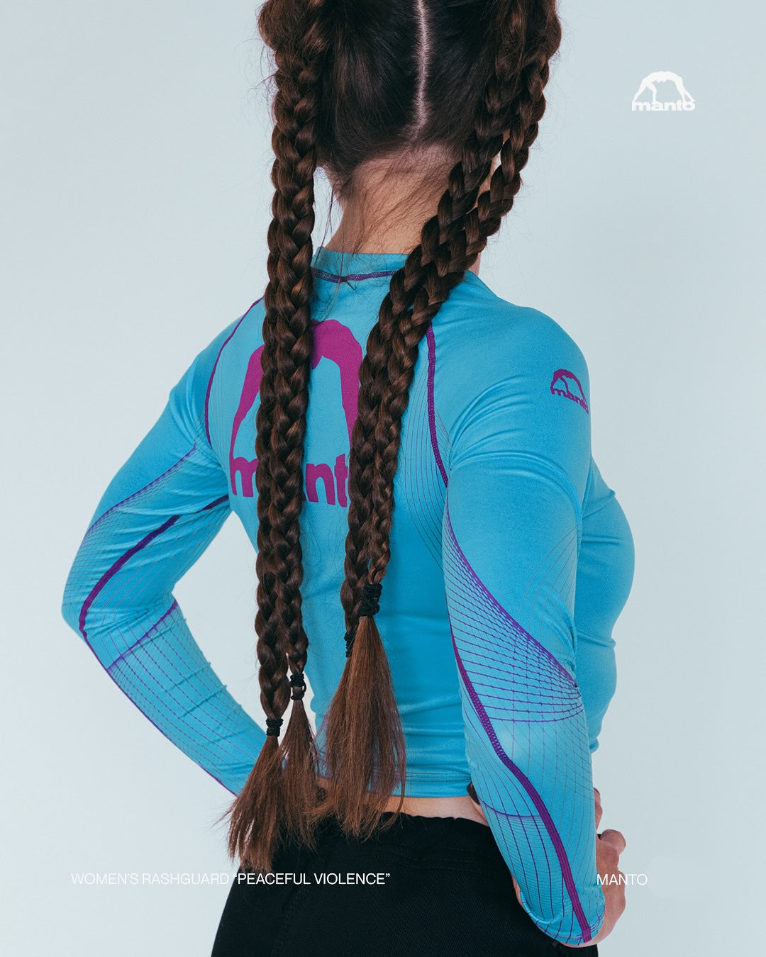 MANTO rashguard PEACEFUL VIOLENCE blue
