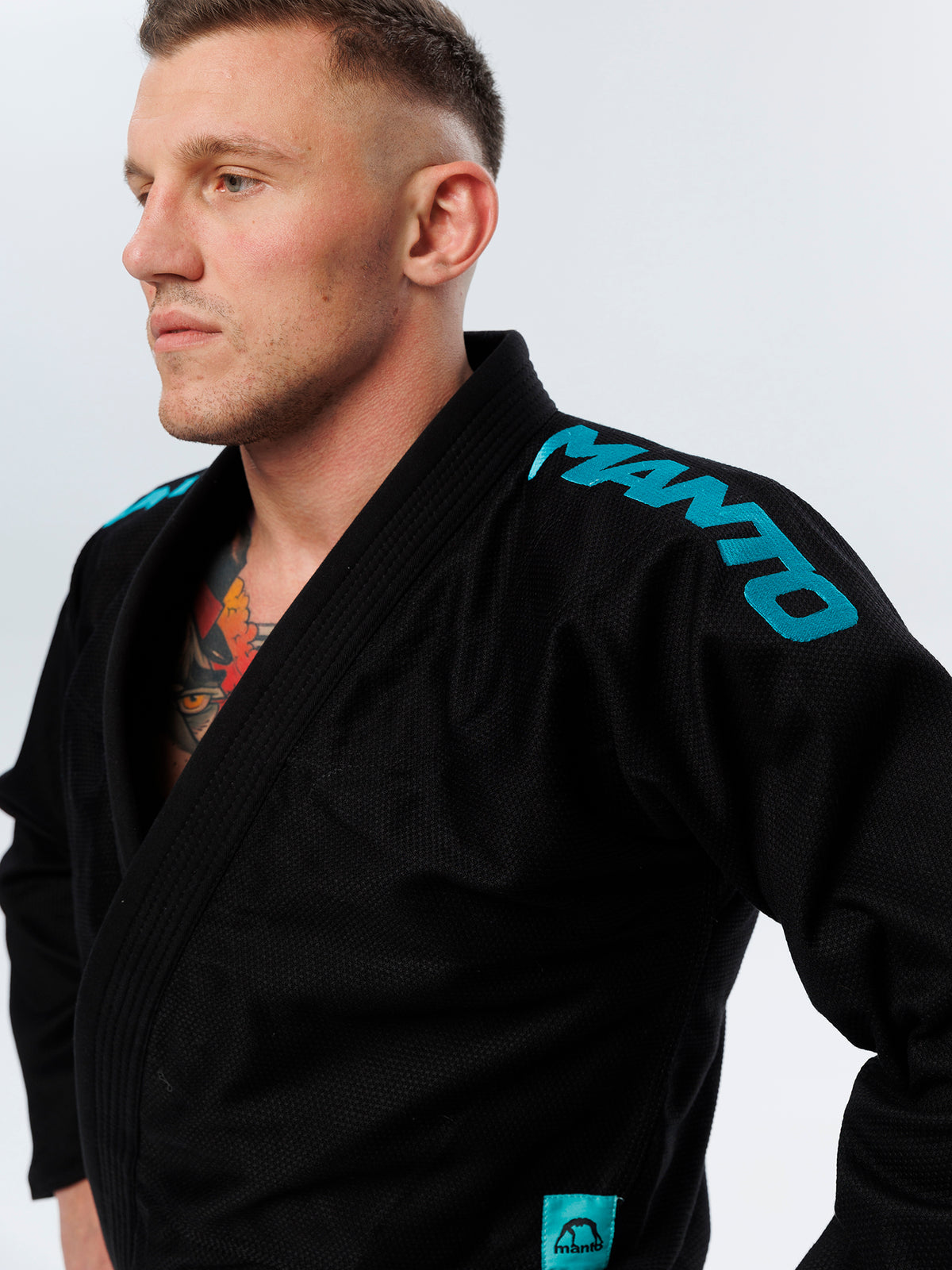 MANTO "X5" BJJ GI black - turquoise
