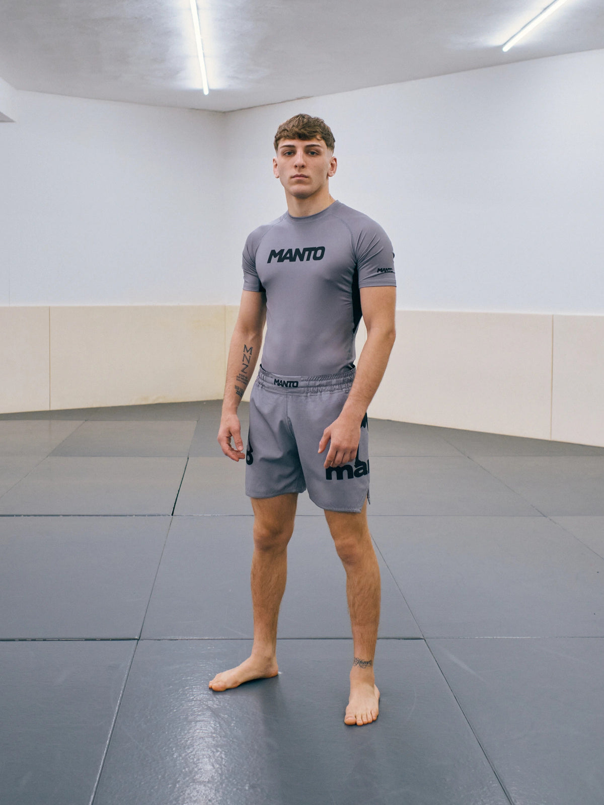 MANTO rashguard LOGO DUAL gray