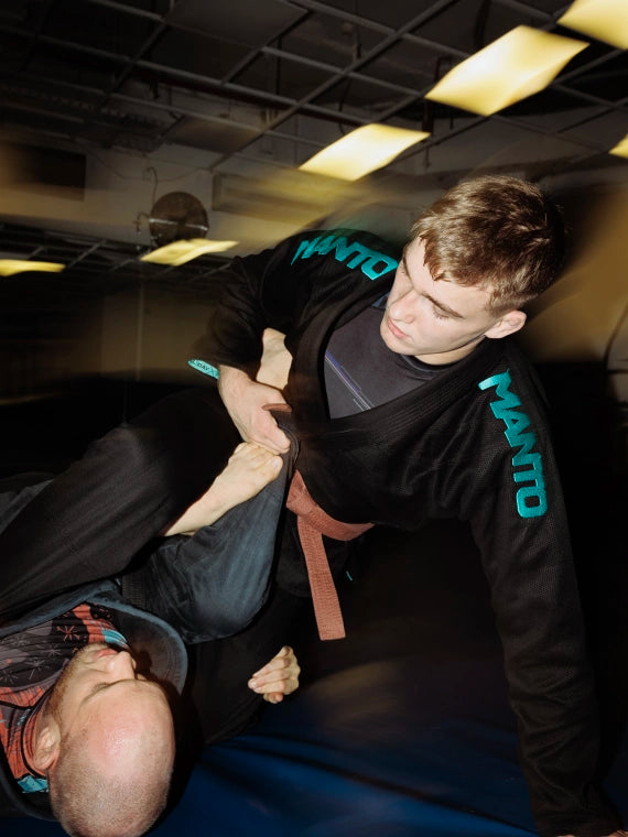 MANTO "X5" BJJ GI black - turquoise
